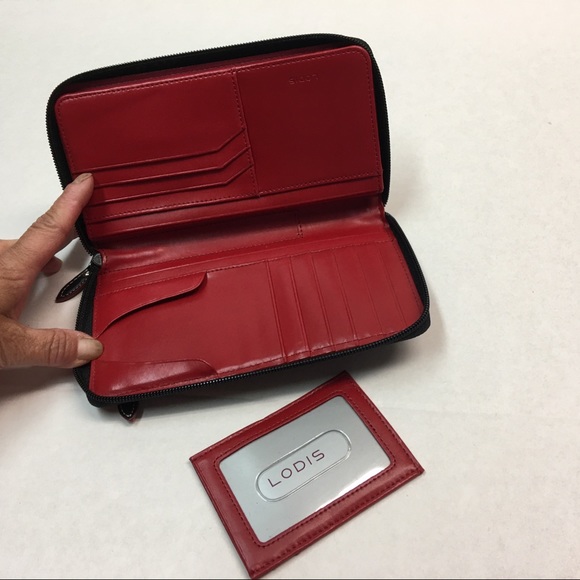 LODIS FULL ZIP LONG WALLET WITH CHECKBOOK AND REMOVABLE ID CARD HOLDER - Picture 6 of 6